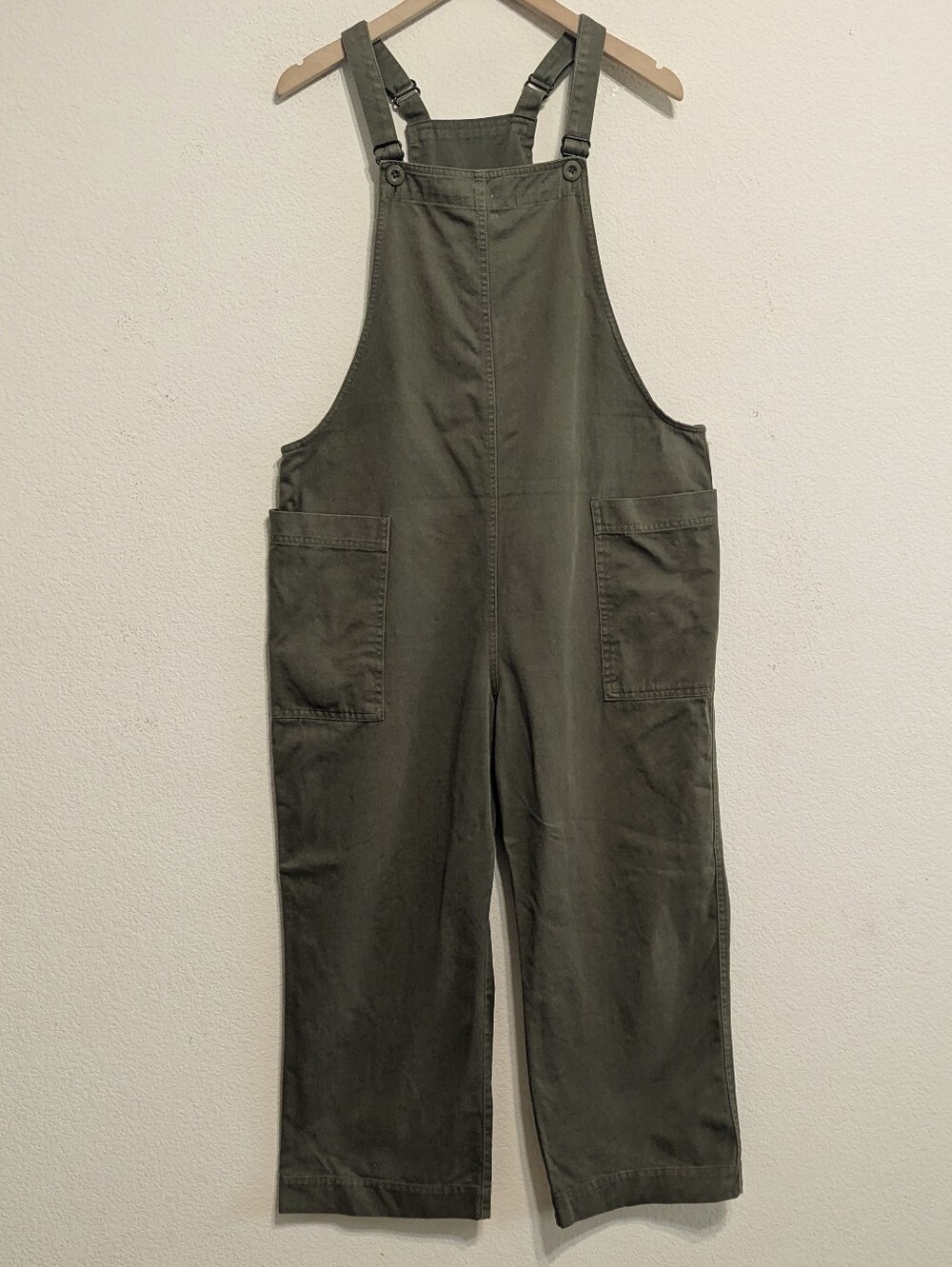 Ali Golden Overalls Jumper Army Green Jumpsuit Large Cotton Utility Patch pocket